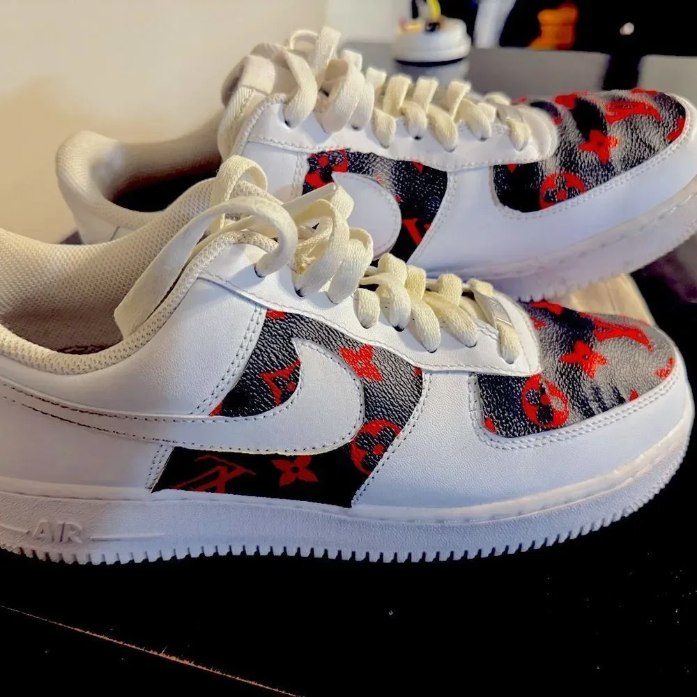 Air Force 1’s!!! Hand made; size 9.5. Men’s.? Just ask! 🙌😎 - Picture 1 of 3